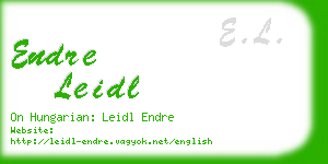 endre leidl business card